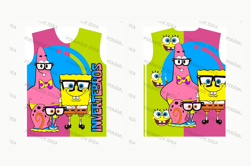Frente y espalda de Bob Esponja 1