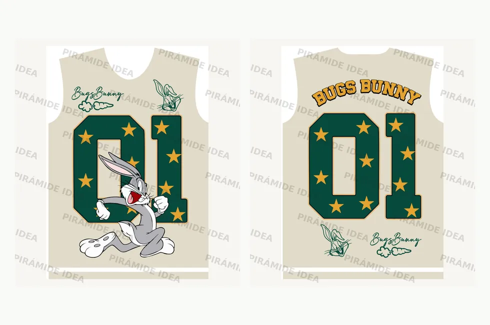 Frente y espalda de Bugs Bunny NFL