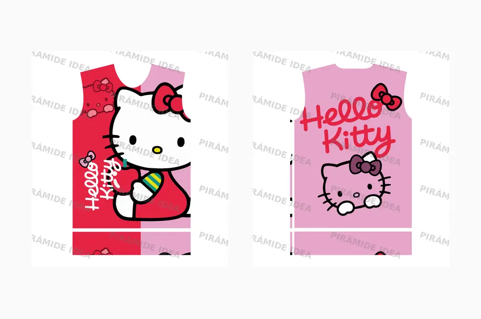 Frente y espalda de Hello Kitty 2