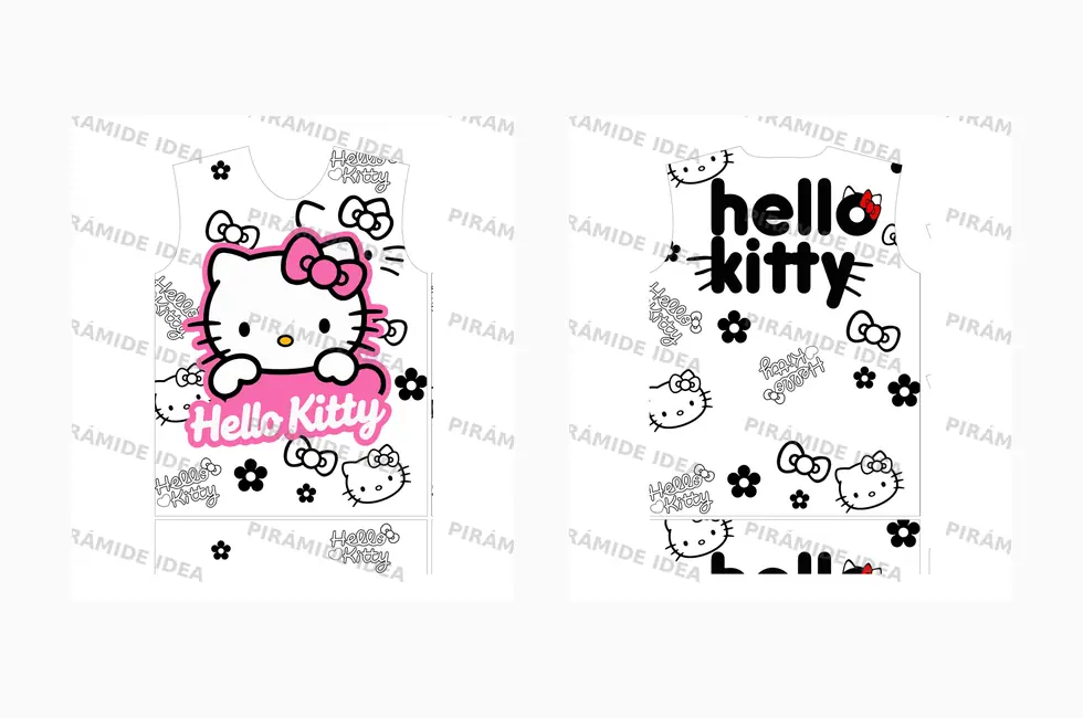 Frente y espalda de Hello Kitty 3
