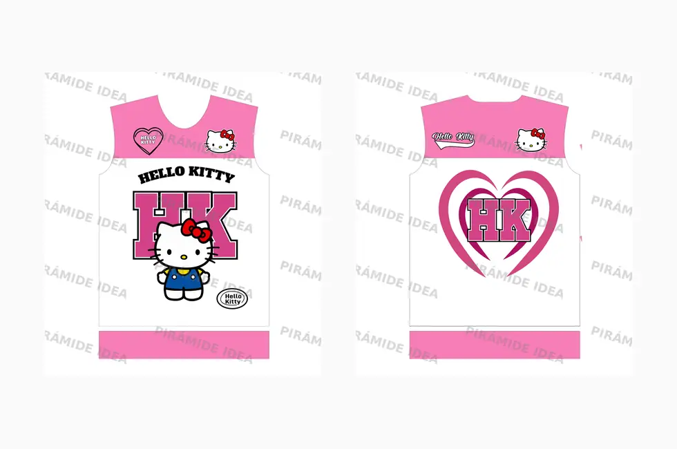 Frente y espalda de Hello Kitty NFL