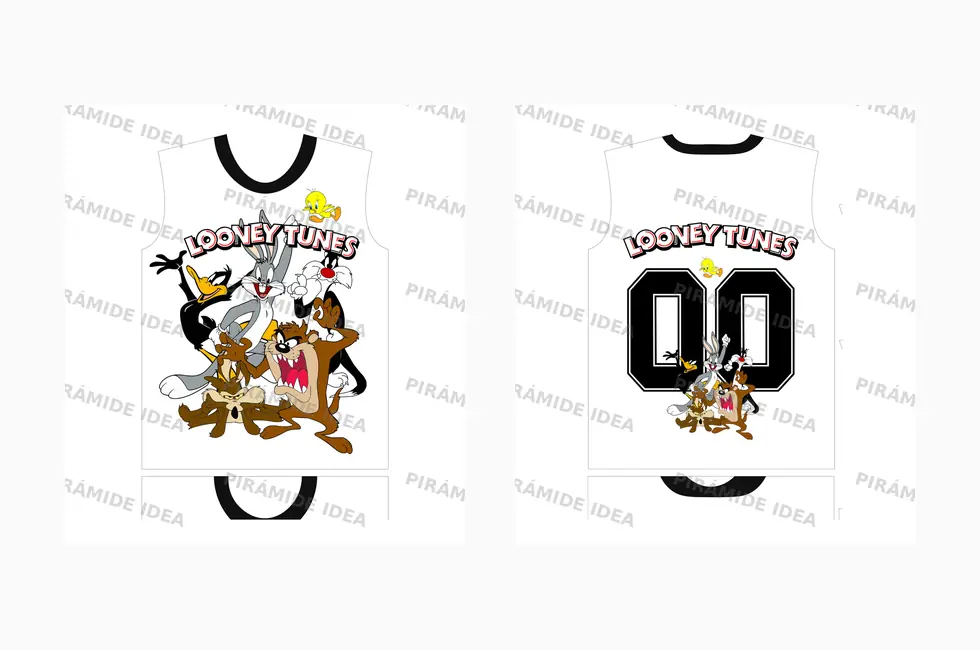 Frente y espalda de Looney Tunes NFL