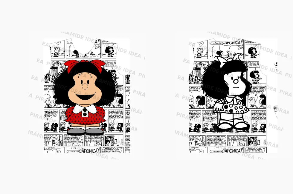 Frente y espalda de Mafalda