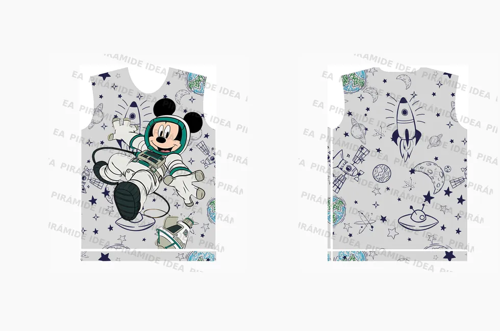 Frente y espalda de Mickey Space